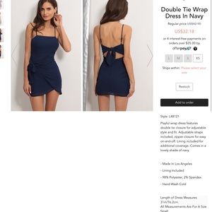 lucy in the sky double tie wrap dress